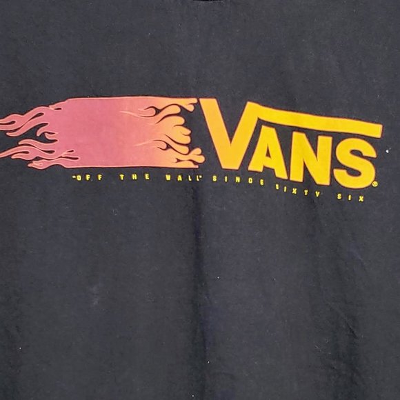 Vans Long Sleeve Checkered Flame Graphic Shirt L - Picture 5 of 5
